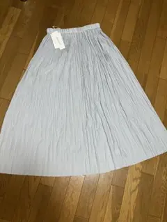エブール ボタニカルコットンプリーツフレアスカート 36 タグ付未使用