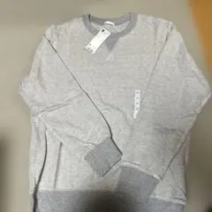 GU ￼スウェットシャツライトグレー ヘリンボーンMサイズ新品タグ付き