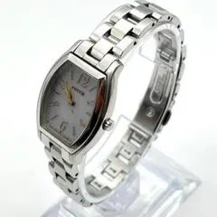 美品 シチズン Wicca ソーラー 腕時計 ステンレスベルト