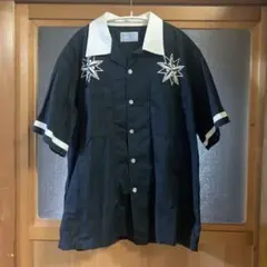 HOUSTON ヒューストン 刺繍 ボーリングシャツ XLサイズ ワイン - メルカリ