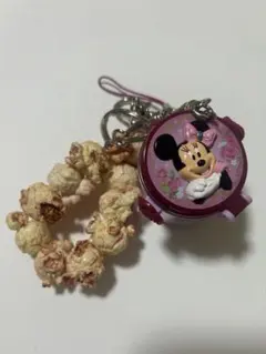 ディズニー　ミニー　ポップコーンバケット　キーチェーン　ストラップ
