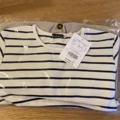 BeBe ストライプ 七分袖ワンピース 100-150cm