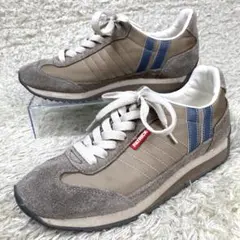 『美品』パトリック　マラソン　ベージュ　ナイロン　スエード　スニーカー　24