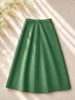 グリーン フレアスカート ロング丈のサムネイル