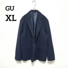 GU ジーユー　テーラードジャケット　XL　紺　シングルボタン　長袖　1421のサムネイル