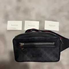 GUCCI GGスプリーム ボディバッグ ブラック
