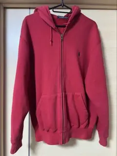Polo by Ralph Lauren 赤 ジップアップパーカー M