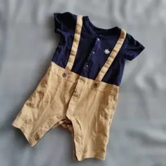 サスペンダー付きロンパース 50-60cm
