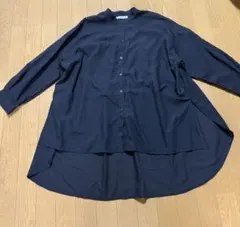 AMERICAN HOLIC 長袖チュニックシャツ バンドカラー ブラックのサムネイル