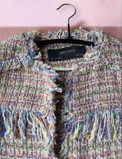 【完売品】ZARA BASIC ノーカラージャケット マルチカラー