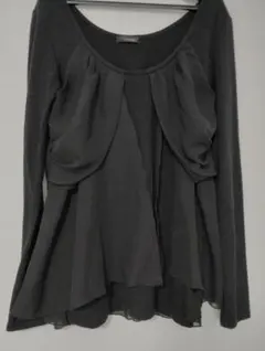 シフォン素材 長袖チュニック