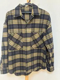 COMME CA ISM 長袖シャツ S ネイビー/イエロー