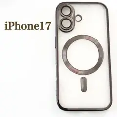新品未使用/iPhone17 MagSafe対応 透明 クリア ブラック 黒