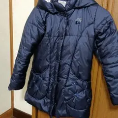 ネイビー 中綿コート フード付き