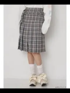 merry jenny プリーツロングスカート　チェックのサムネイル