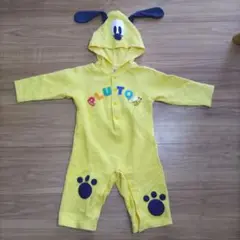 【Disney Baby】プルート 着ぐるみロンパース 80サイズ イエロー