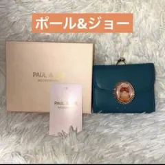 新品、PAUL&JOE ポール&ジョー、白猫、エンブレム、長財布、ワイン