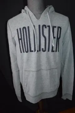 【新品同様】HOLLISTER　ホリスター　ロゴスウェットパーカー　グレー