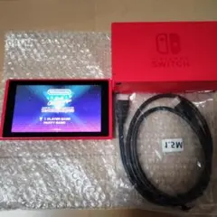 任天堂スイッチ本体XKJ ドック マリオレッド動作確認品 持ち運び用Bag付き