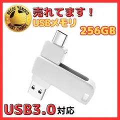 A USBメモリ 256GB シルバー 4in1 iPhone Type-C