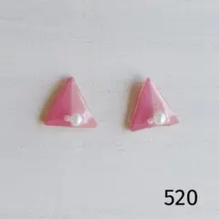 520 三角バイカラーピアス イヤリング ハンドメイド