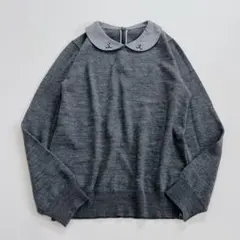 美品✨ UNITED ARROWS ニット　襟付き　ビジュー　クルーネックのサムネイル