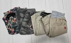 パンツ、ハーフパンツ4点セットまとめ売り/110㎝