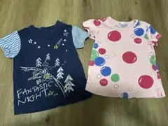 青と水玉Tシャツセット