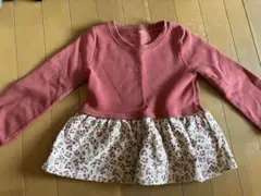ピンク花柄トレーナー 110サイズ