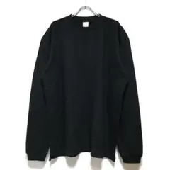 新品 リラックス オーバーサイズ 長袖 Tシャツ 無地 メンズ ブラック Sのサムネイル