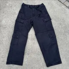 ブラックカーゴパンツ 調整可能ウエスト