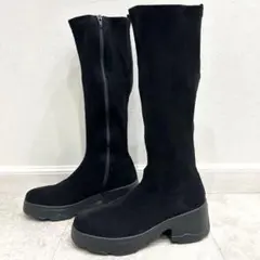 ＋DIANA ダイアナ 厚底 ボリュームソール ストレッチロングブーツ 25