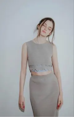 美品 2021年製 ファビアナフィリッピ カシミヤ混 スパンコール 