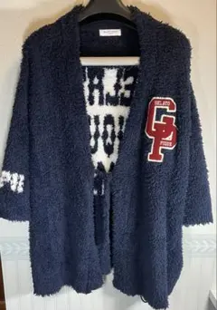 GELATO PIQUE メンズルームウェア (ガウンタイプ)ネイビー色Lサイズ