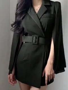 SHEIN DAZY ベルト付き　ジャケットワンピース