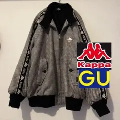 GU×Kappa コラボ　カッパ　パテッドカラーブルゾン　XLブルゾン　千鳥柄
