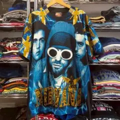 完売間近 ニルヴァーナ 両面プリント バンドＴシャツ L