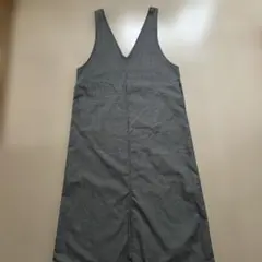 チェック柄 Vネック サロペット