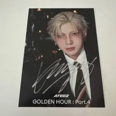 ATEEZ GOLDEN HOUR: Part.5 ヨサン 直筆　個別サイン会 ATEEZ GOLDEN HOUR: Part.5 ヨサン 個別サイン - メルカリ