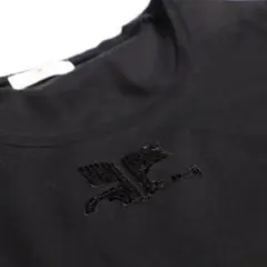 Vintage y2k courreges スパンコール センターロゴ Tシャツのサムネイル