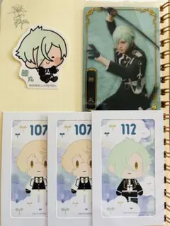 ミュージカル刀剣乱舞　ウエハース　御供くじ　髭切　半券　んまほっぺ　膝丸　源氏