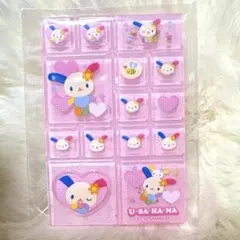 サンリオキャラクターズ トレーディングミニタイルシール　ウサハナ