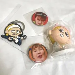 平成フラミンゴ ポケットくじ A賞　フィギュア　ラバーチャーム　缶バッチ　セット