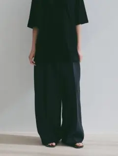 ETRE TOKYO ダブルクロスハイウエストトラックパンツ グレージュ