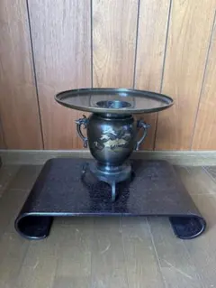 華道 薄端(うすばた) 唐金製 富士山 松の木 タツノオトシゴ - メルカリ