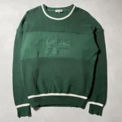 【激レア】CHEMISE LACOSTE デカワニ ビッグロゴ ニット グリーン