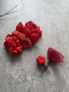 七五三飾り 着物リメイク 七五三 ヘッドドレス 髪飾り R030