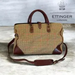ETTINGER LONDON ボストンバッグ 英国王室御用達 ツイードのサムネイル