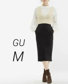 gu カットソータイトスカート　ブラック　M