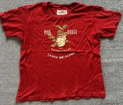 BABY PINK HOUSE 赤 Tシャツ うさぎ　Lサイズ